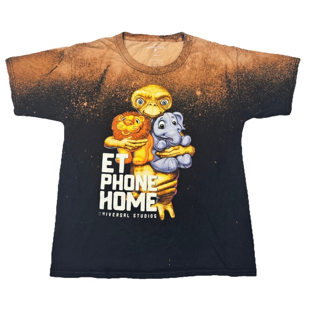 ET Phone Home Universal Studios Youth Graphic T Shirt Distressed Size L